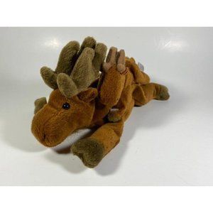8.5" 1996 Natural Wonders Flop-A-Lots Moose Bean Bag Plush